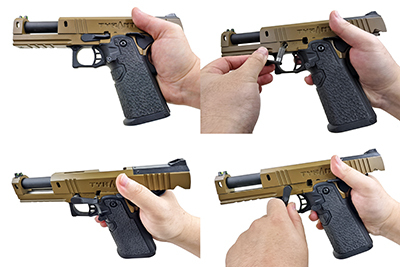 Modify Tyrant 2011 patented tool-less hop-up dial integrated in slide release