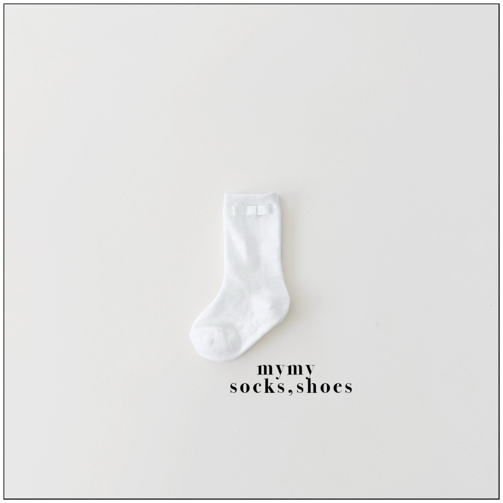 正韓春Mysocks 經典黑白蝴蝶結襪(一組兩入)