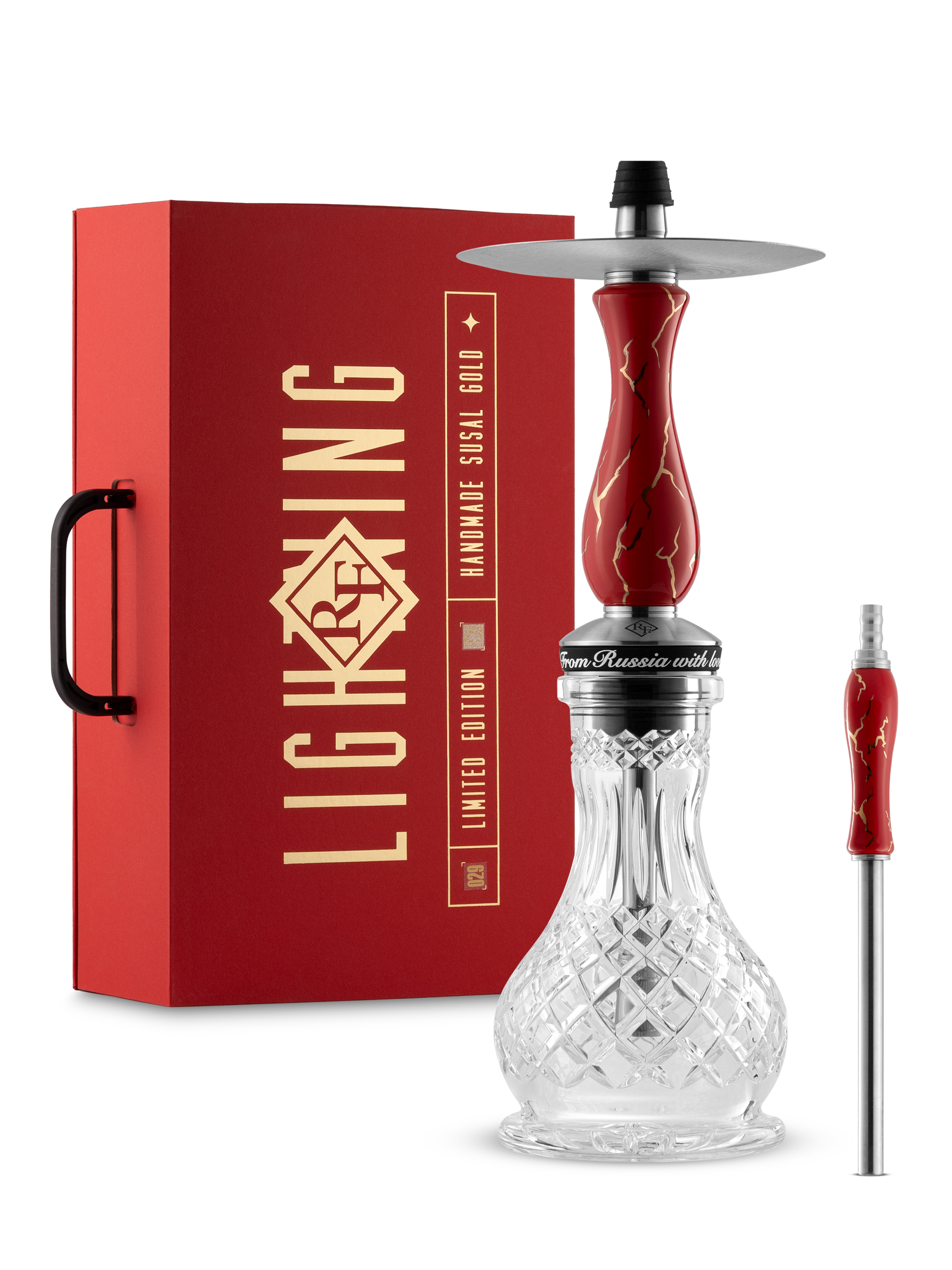 RF hookah - lighting - red - set