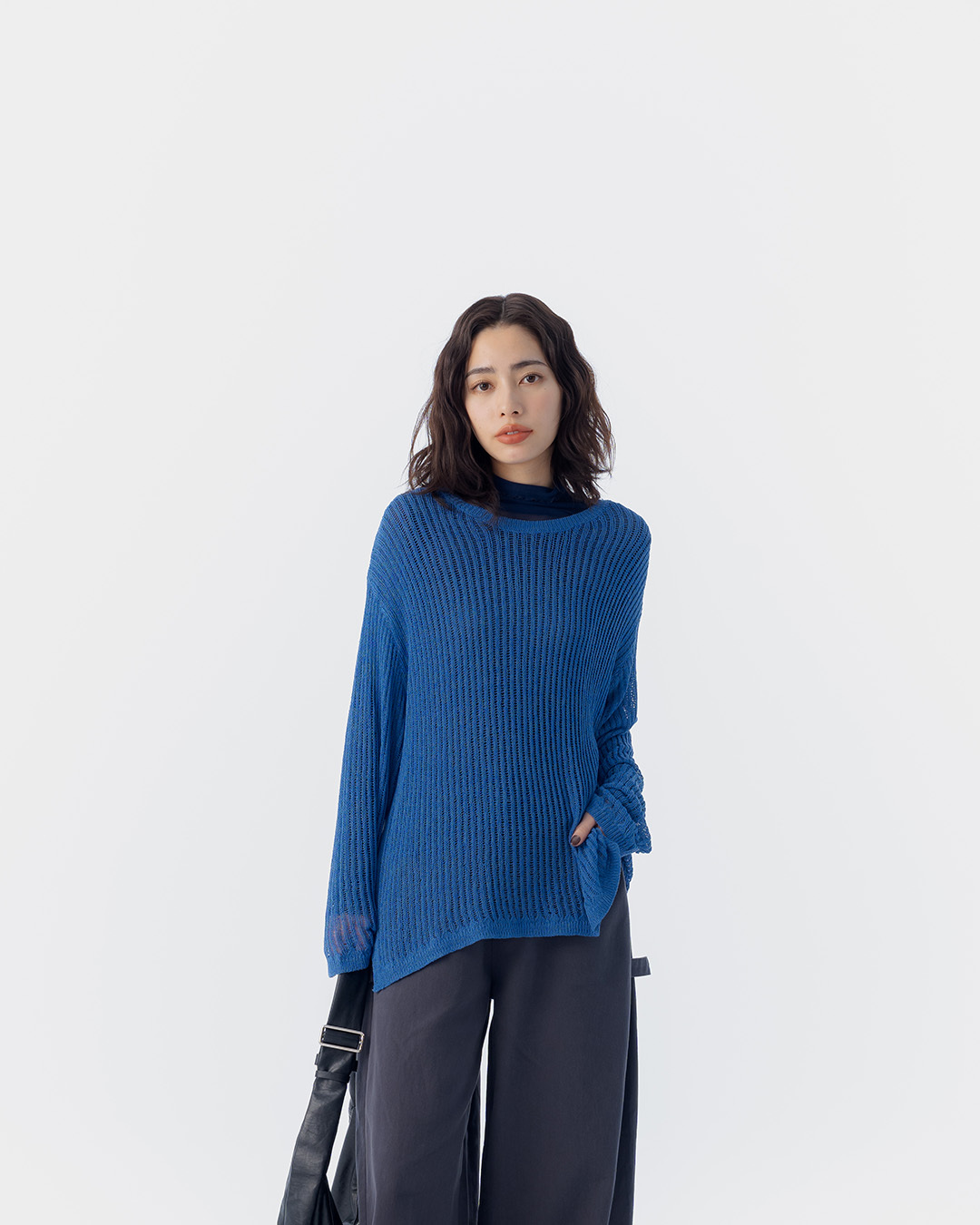 质感针织镂空造型宽版上衣 四色售【01013521】现+预