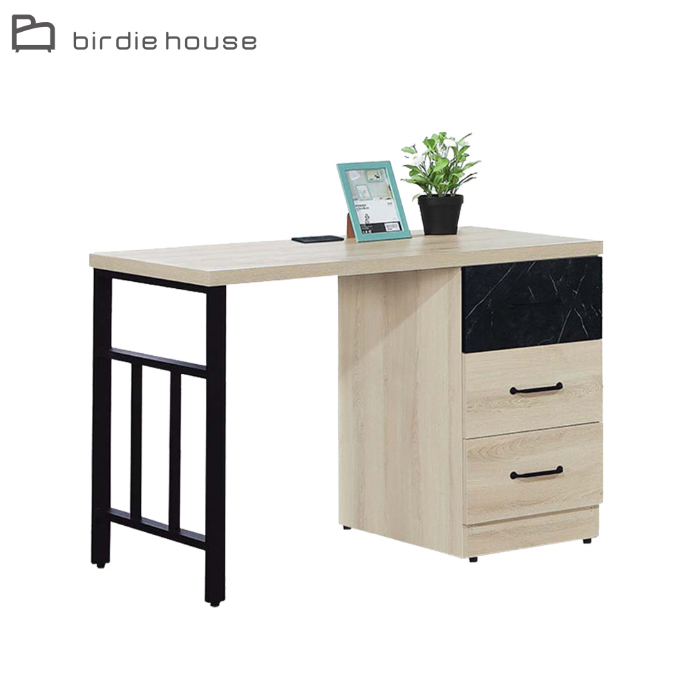 柏蒂家居-奧柏4尺三抽書桌/工作桌