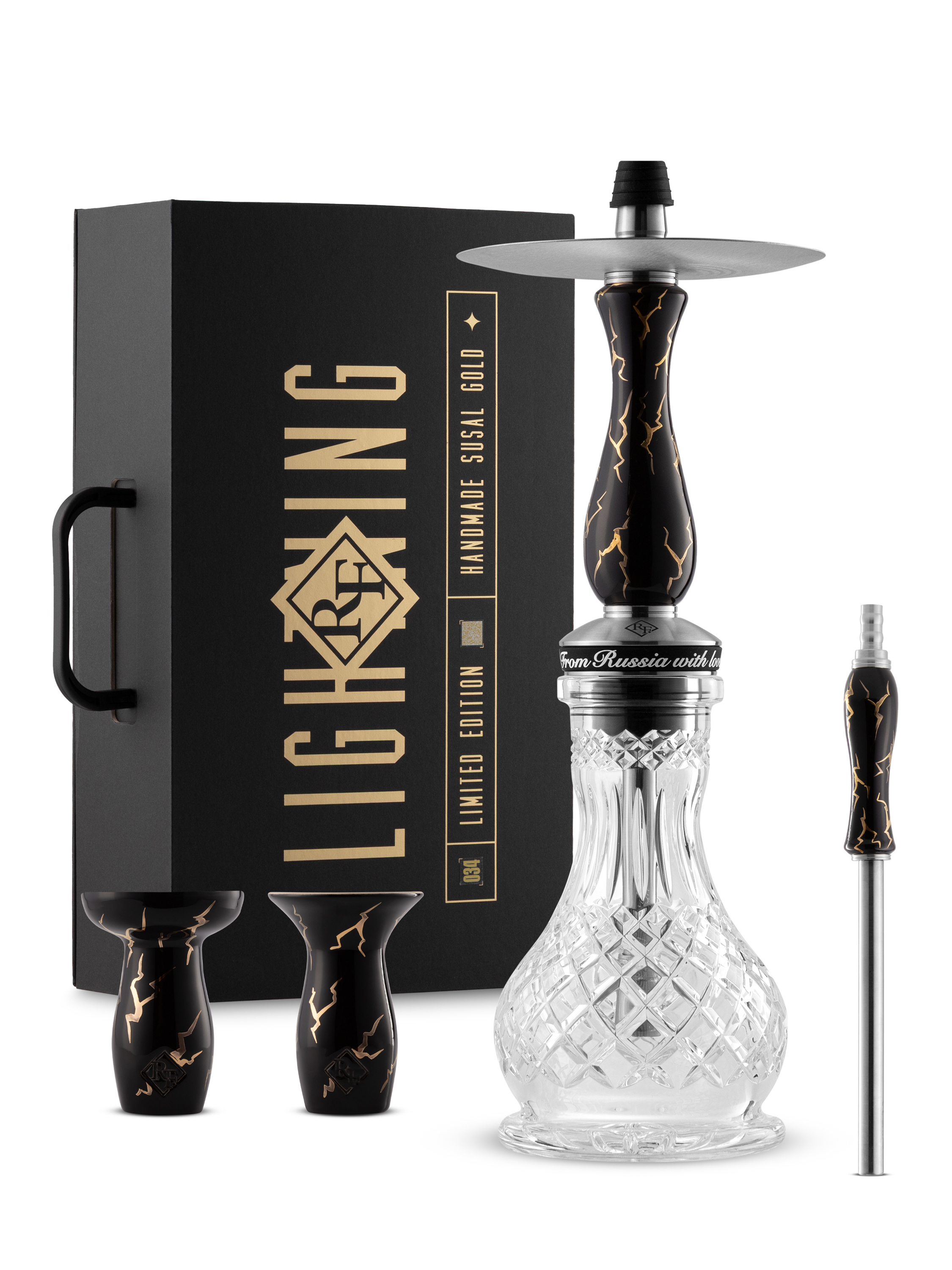 RF hookah - lighting - black - set