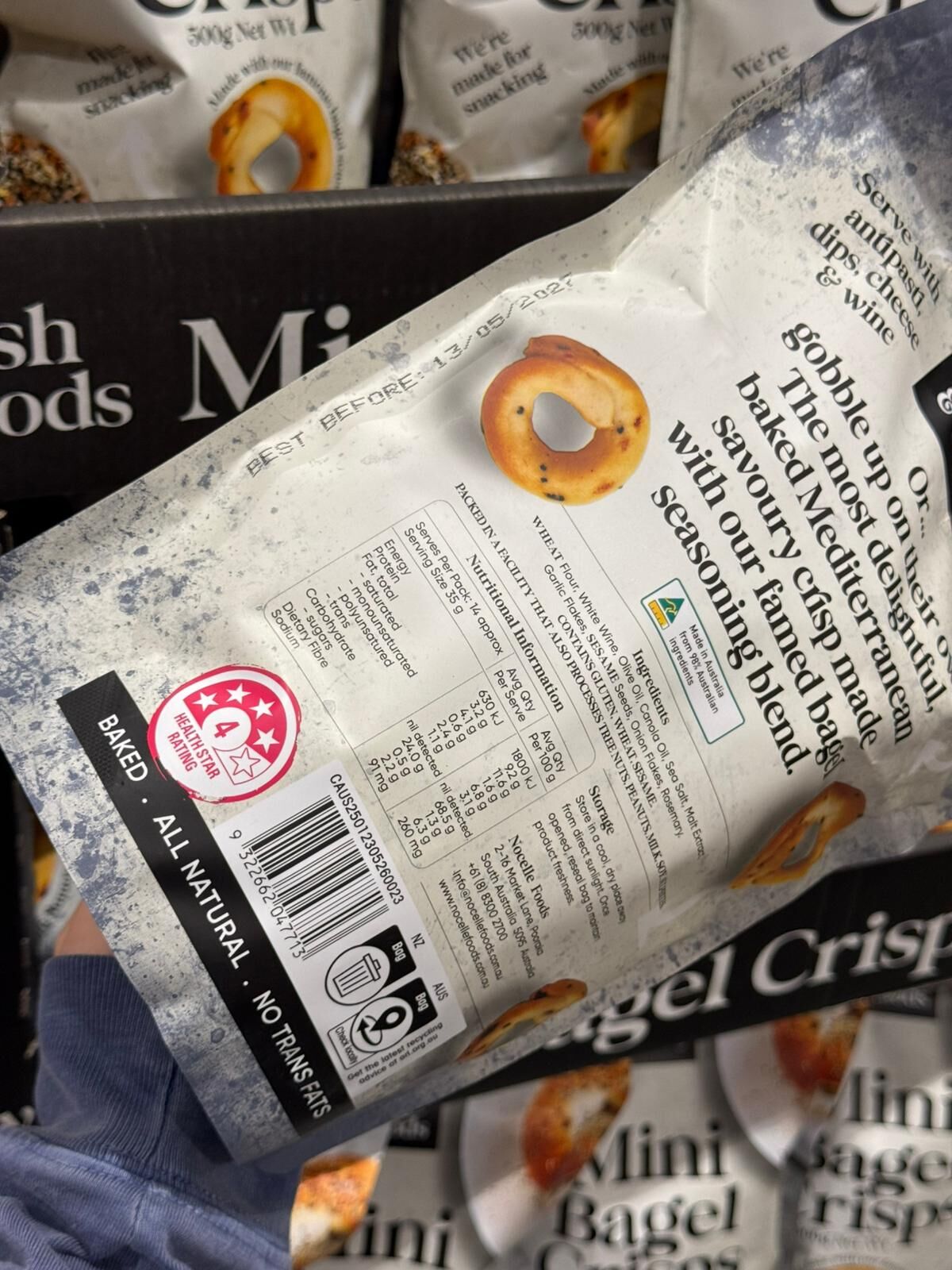 RA20 L&F Mini Bagel Crisps迷你貝果脆脆 500g  **到期日:約2027/04