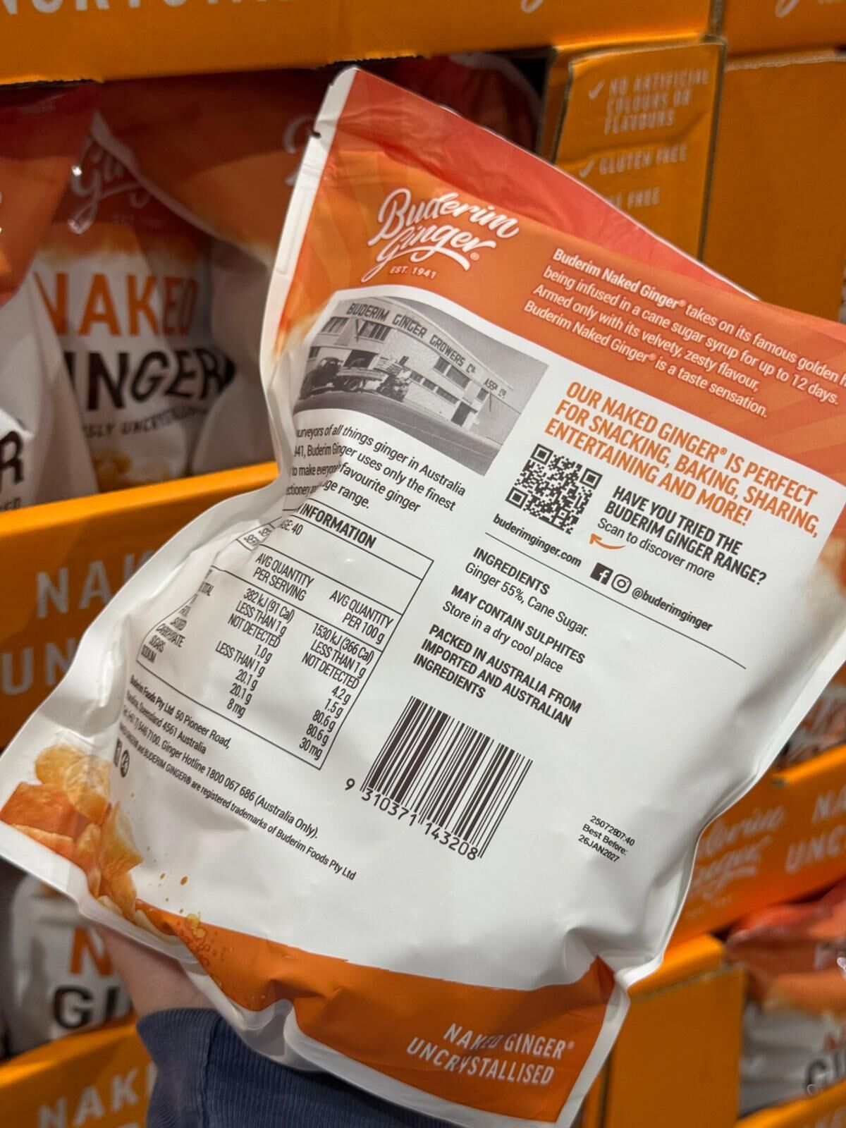 RA21 B&G Naked Ginger 薑粒 1kg  **到期日:約2026/12