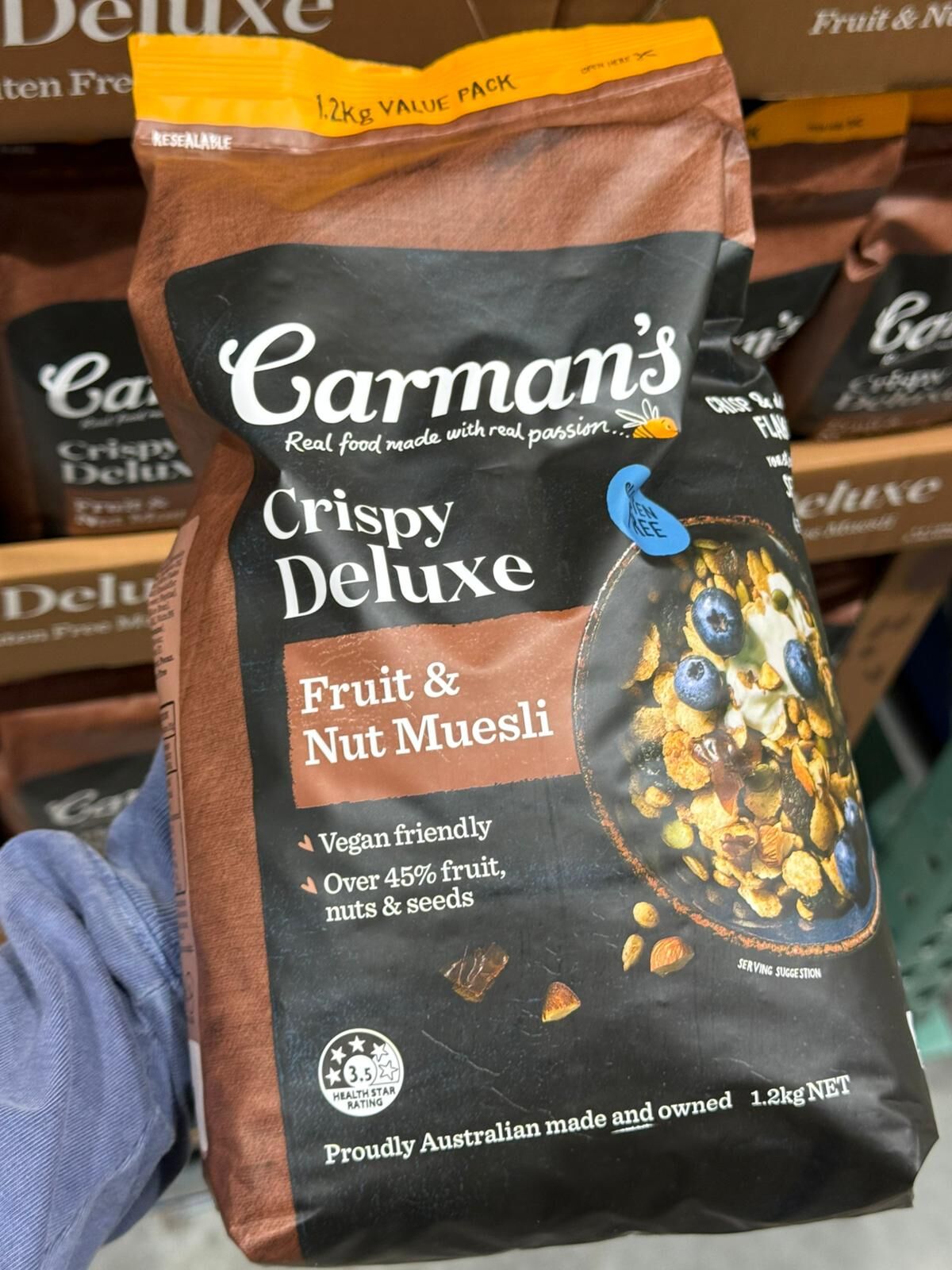 RA23 Carman's Crisps Deluxe 雜錦水果乾堅果早餐脆脆1.2kg  **到期日:約2026/12