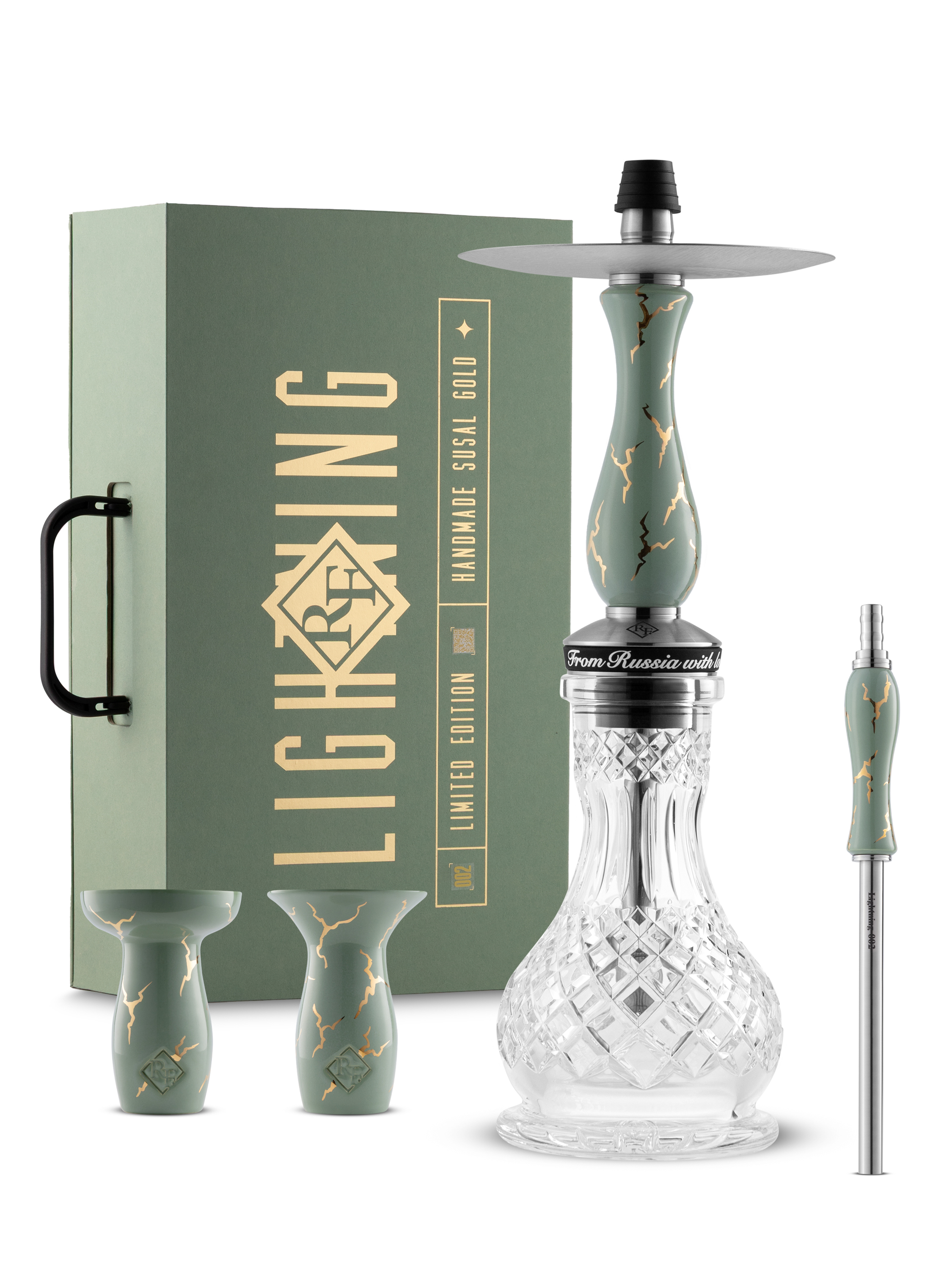 RF hookah - lighting - green - set