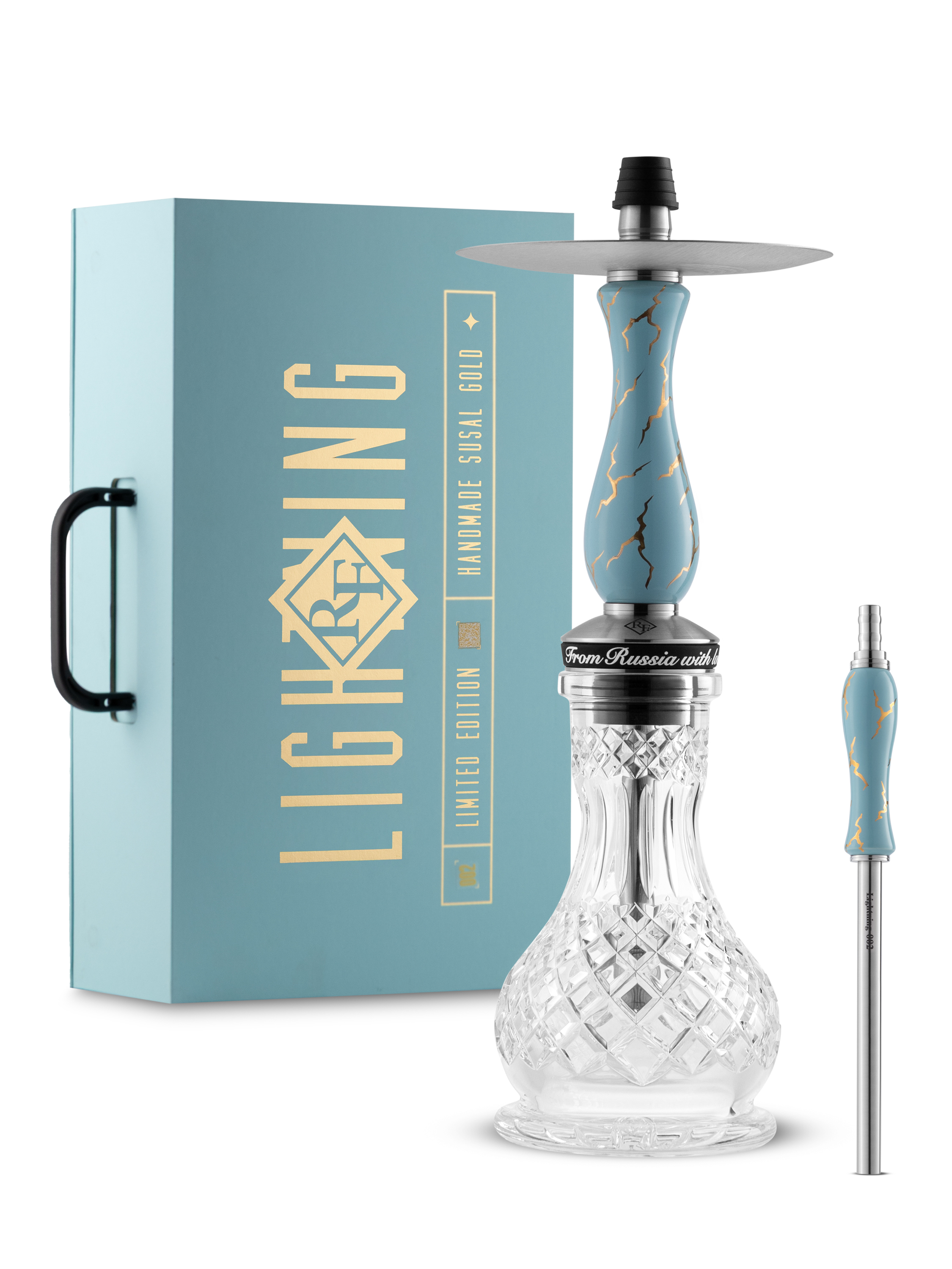 RF hookah - lighting - blue - set