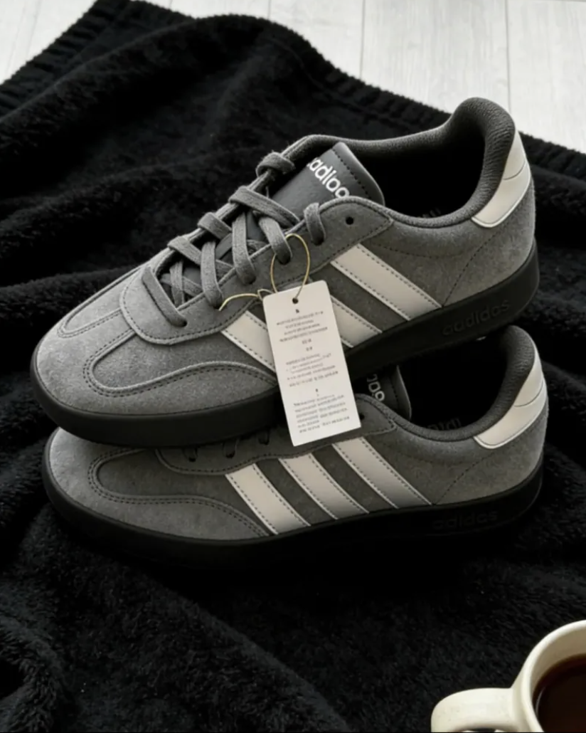 代購-Adidas Barreda 深灰色 麂皮 灰白 炭灰 復古 德訓鞋 板鞋 KH6999