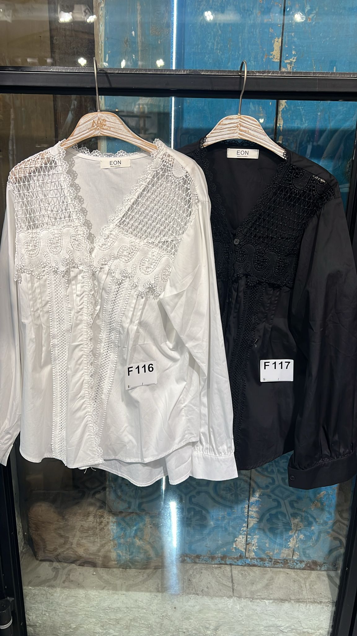 [訂貨大約10天]  top KOR0323 F116 white / F117 black (0223live)