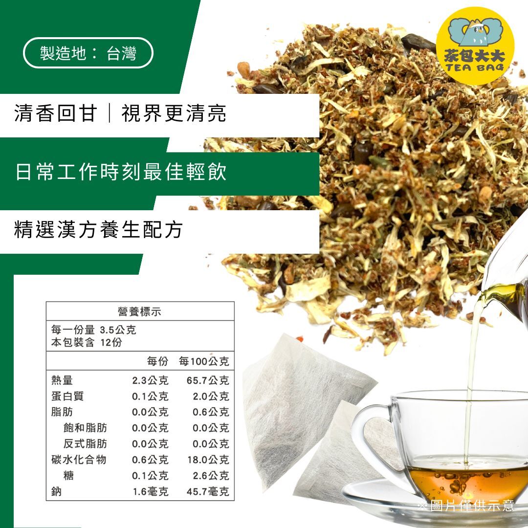 (缺貨中，預計3/30出貨) 輕明舒目茶(12入/袋)