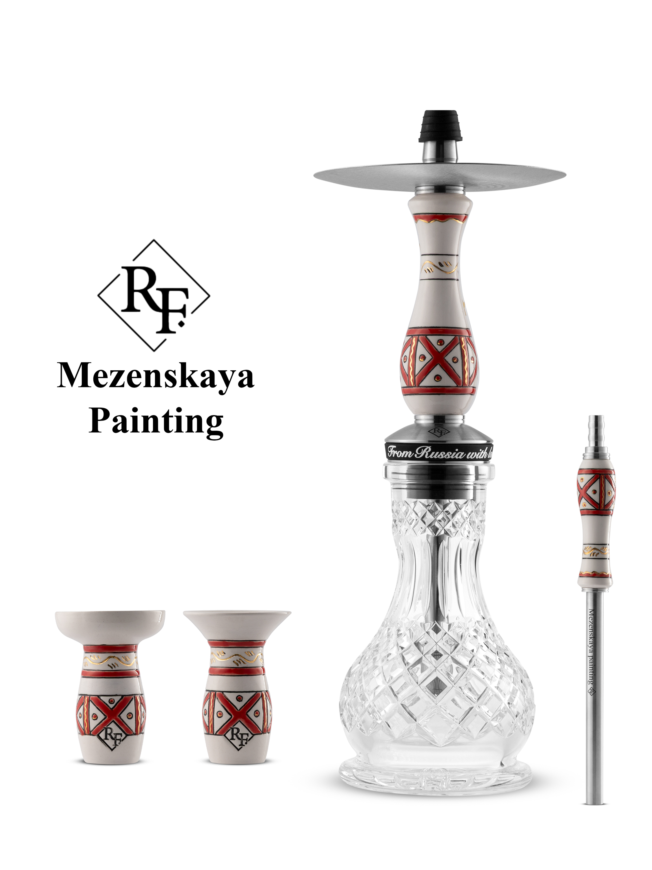 RF hookah - handmade-painting - mezenskaya - set