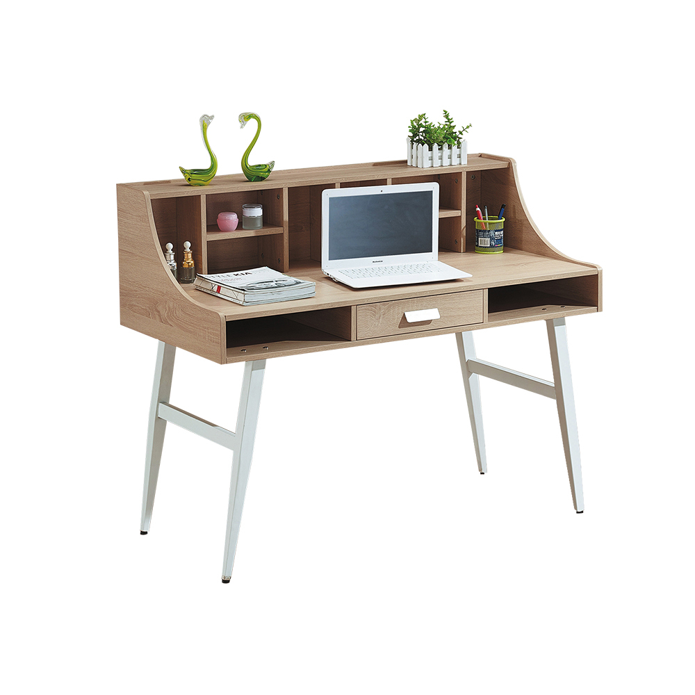 柏蒂家居-邦尼4尺簡約置物格書桌/工作桌