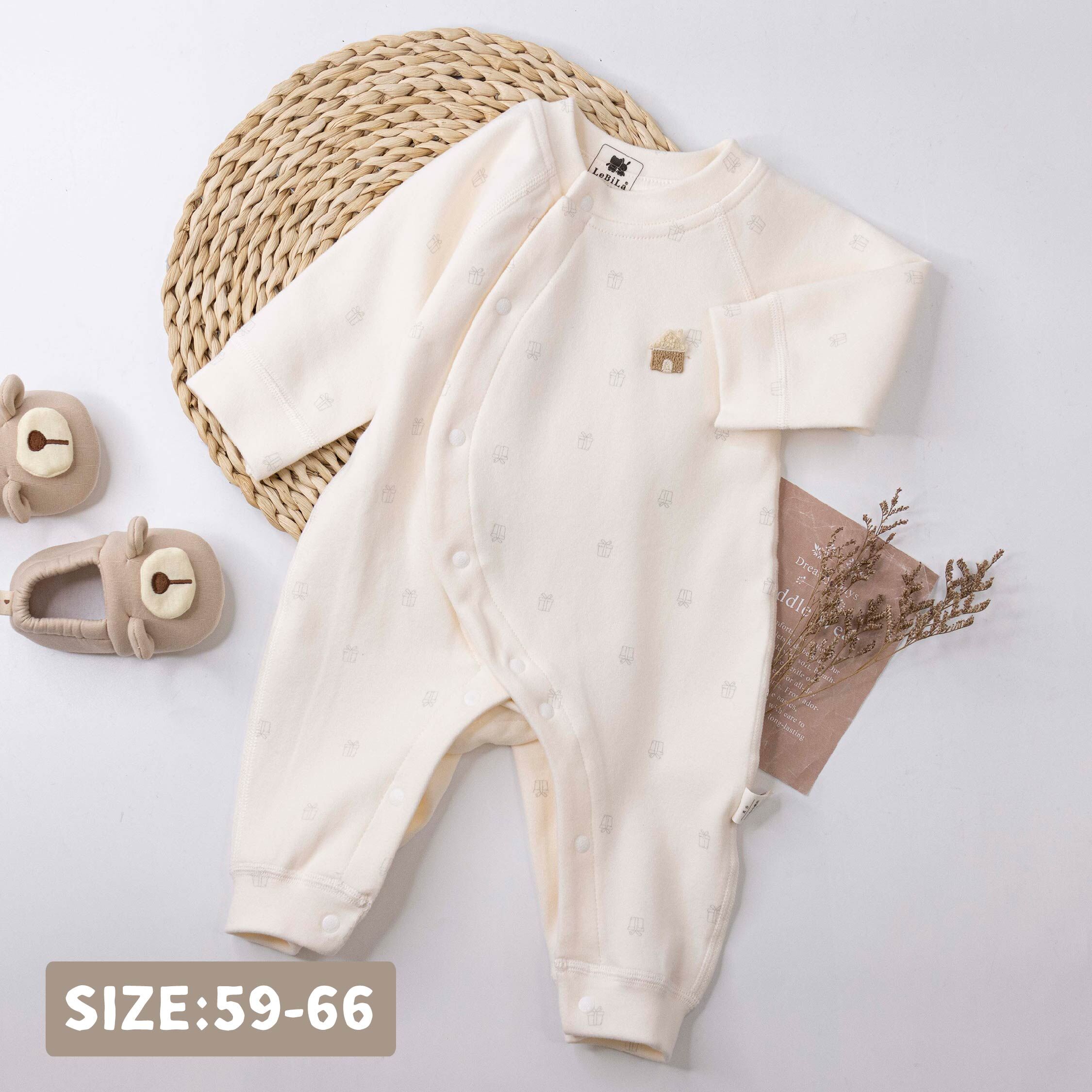 純淨系列【T3135】童趣小屋刺繡布貼連身衣