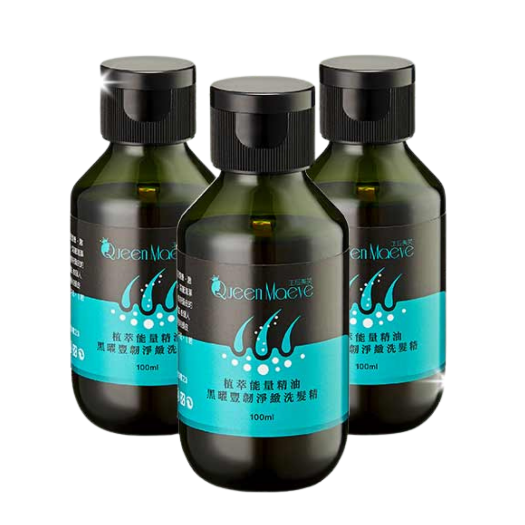 植萃能量精油曜黑豐韌淨緻洗髮精（100mL三入一組）