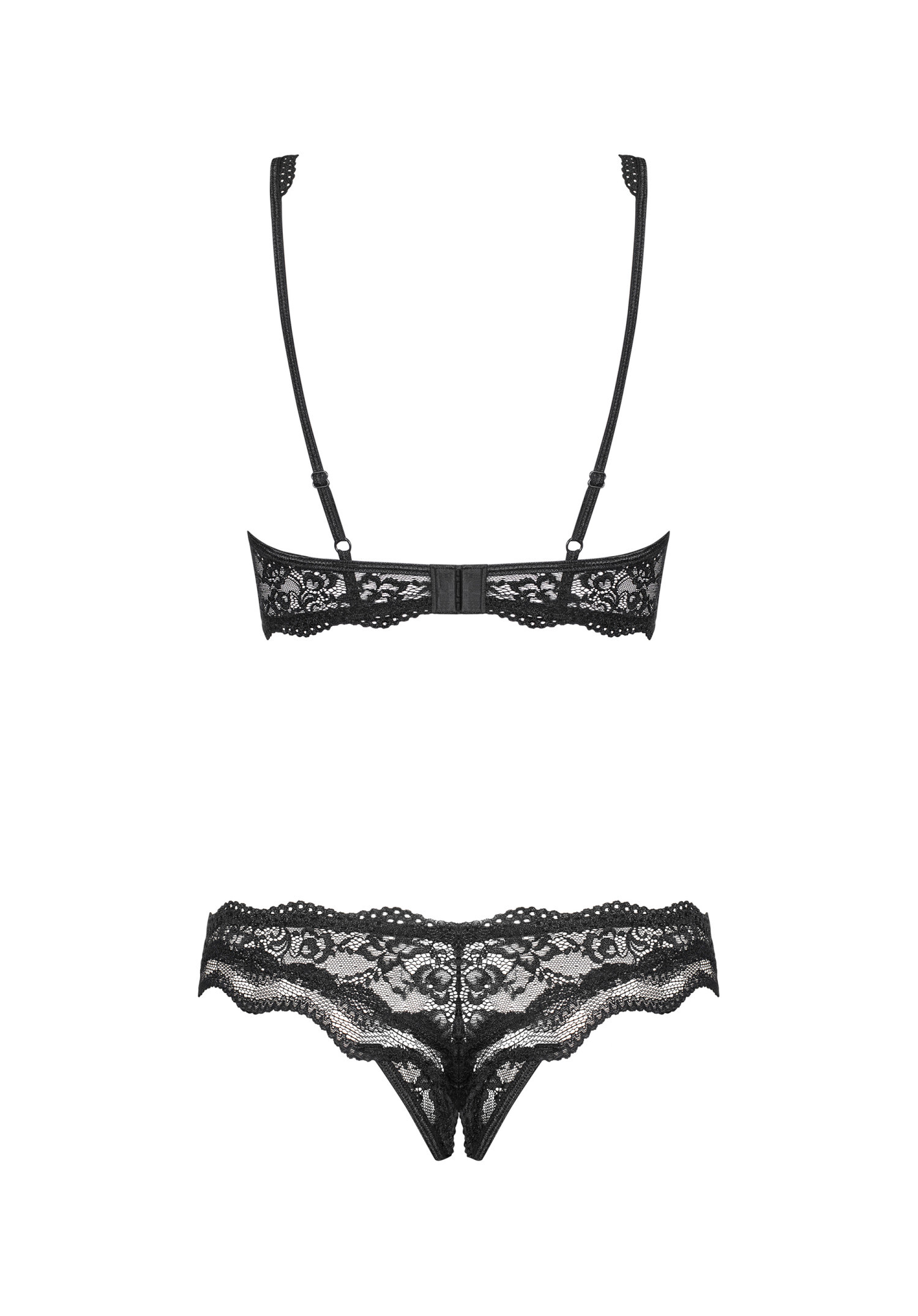 Obsessive - Luvae 爆乳蕾絲波浪紋情趣內衣套裝 - XS/S/M/L/XL/XXL