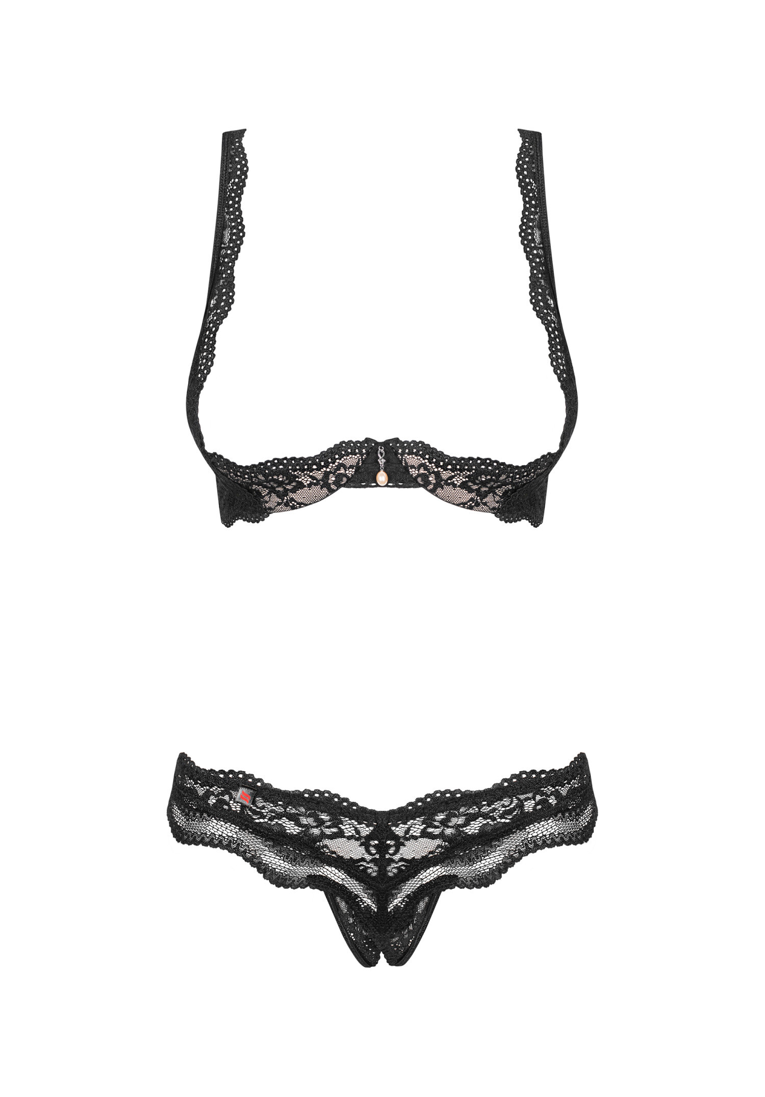 Obsessive - Luvae 爆乳蕾絲波浪紋情趣內衣套裝 - XS/S/M/L/XL/XXL