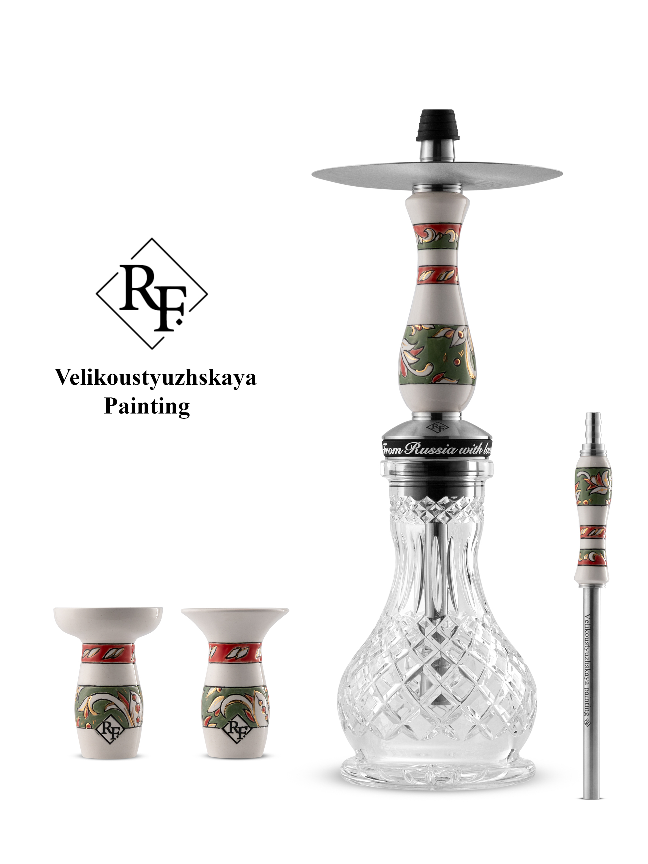 RF hookah - handmade-painting - velikoustyuzhskaya - set