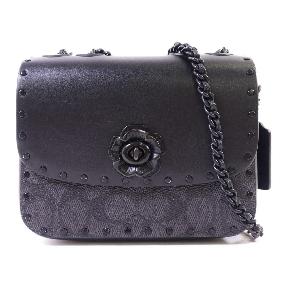 Coach Madison Signature Canvas Rivets 肩背包