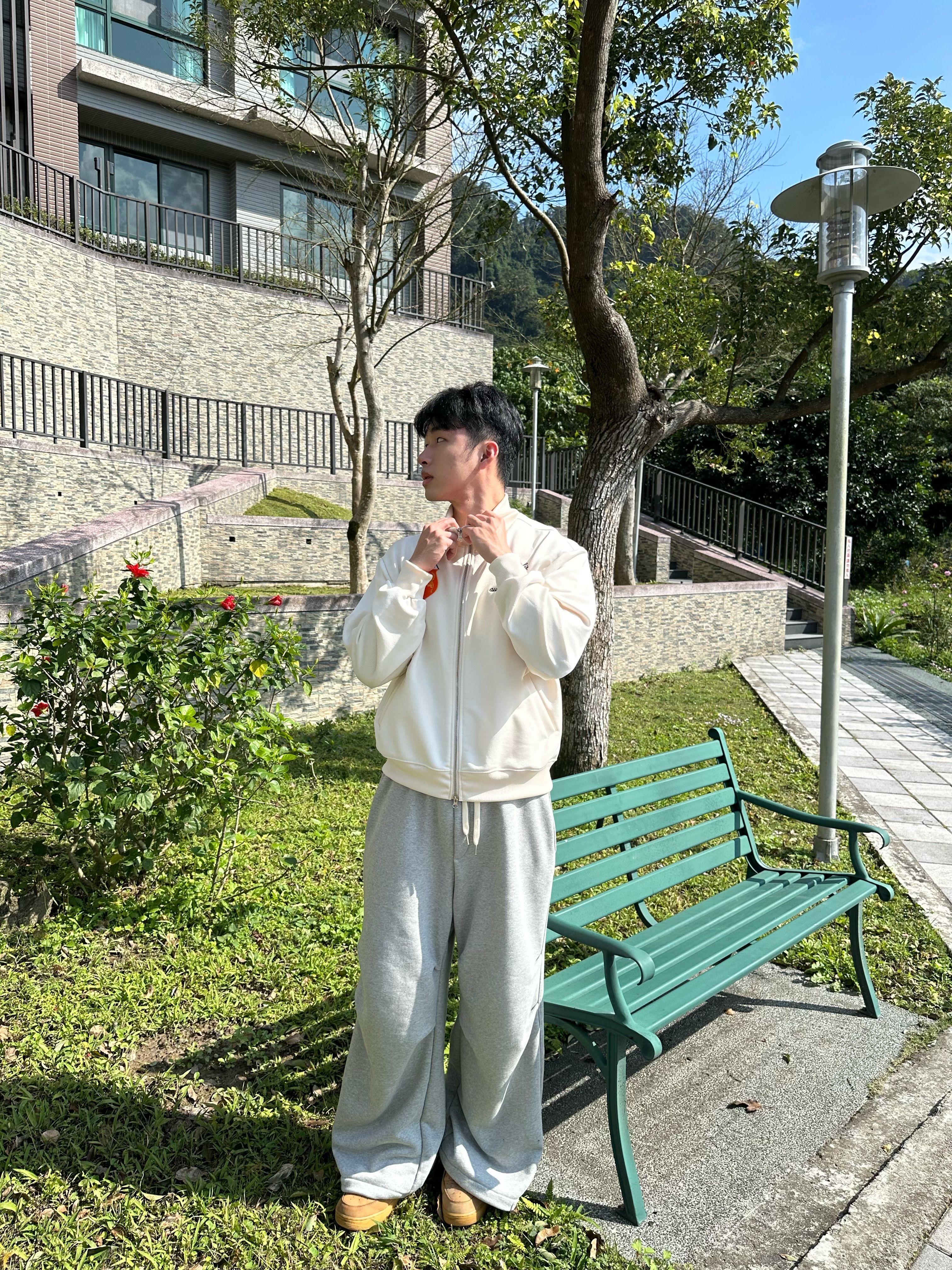 足球風 刺繡 立領拉鍊 外套