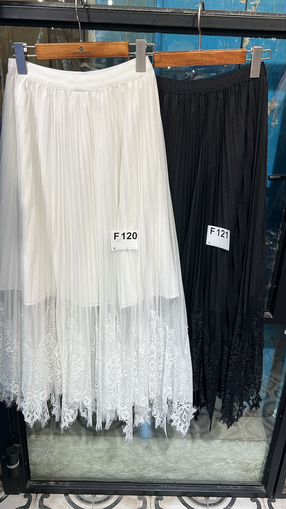 [訂貨約10天] Macrame skirt KOR0325 - F120 white / F121 black (0223live)