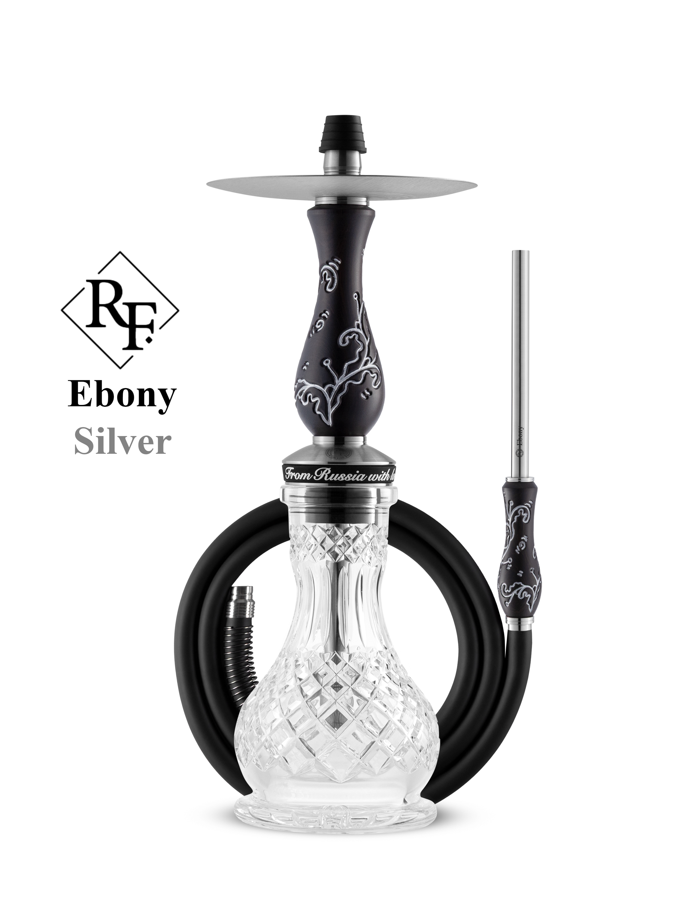 RF hookah - mini-ebony - silver