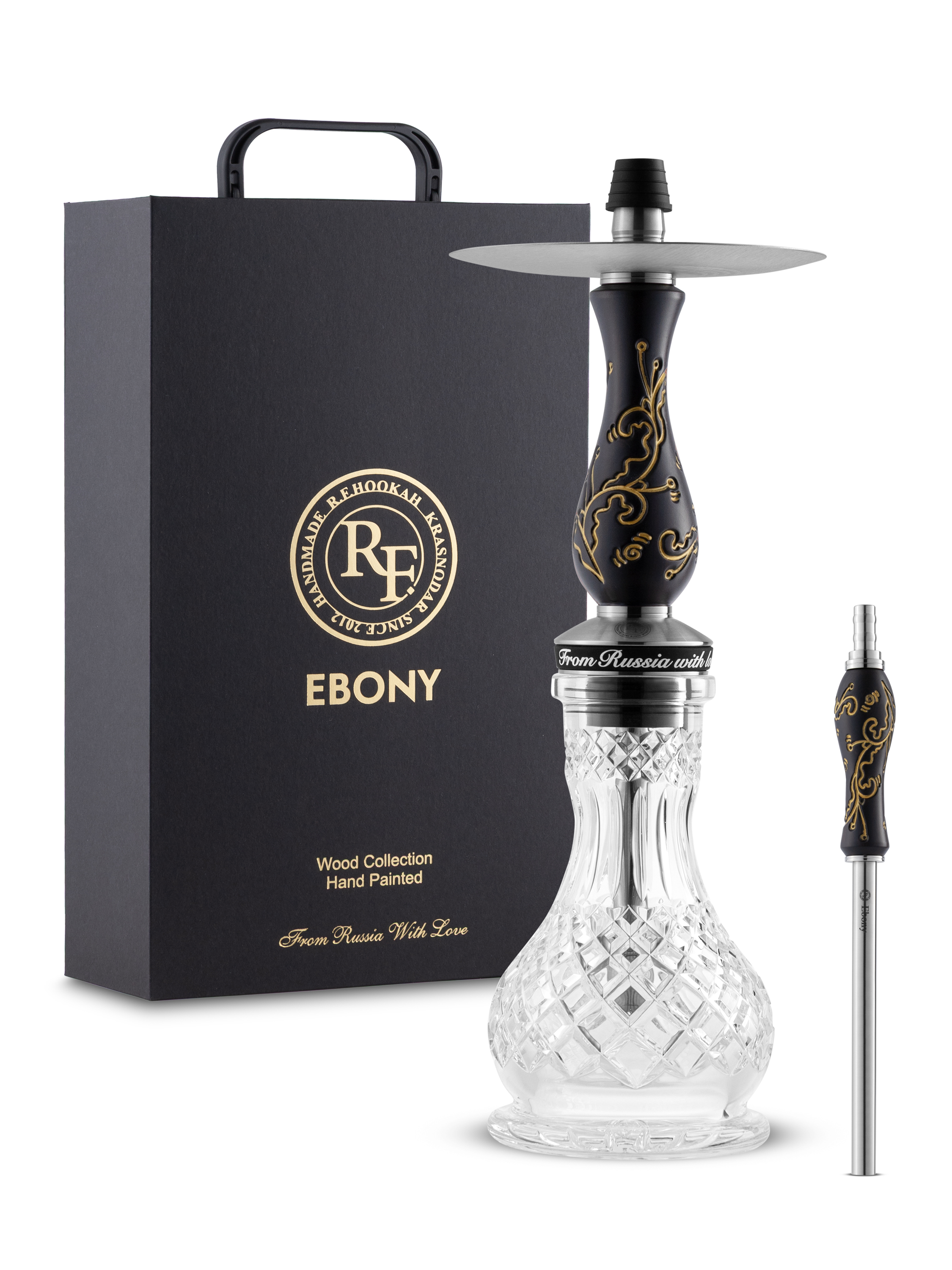 RF hookah - mini-ebony - gold