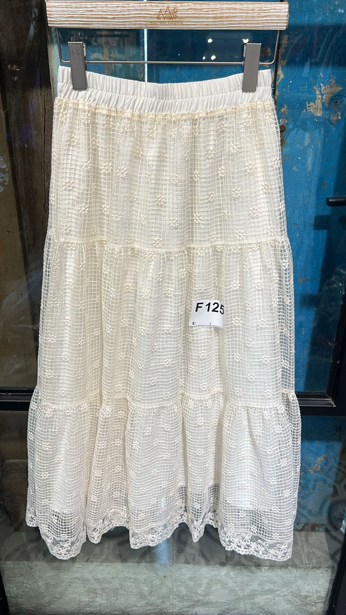 [訂貨約10天] Macrame skirt KOR0328 F125 (0223live)