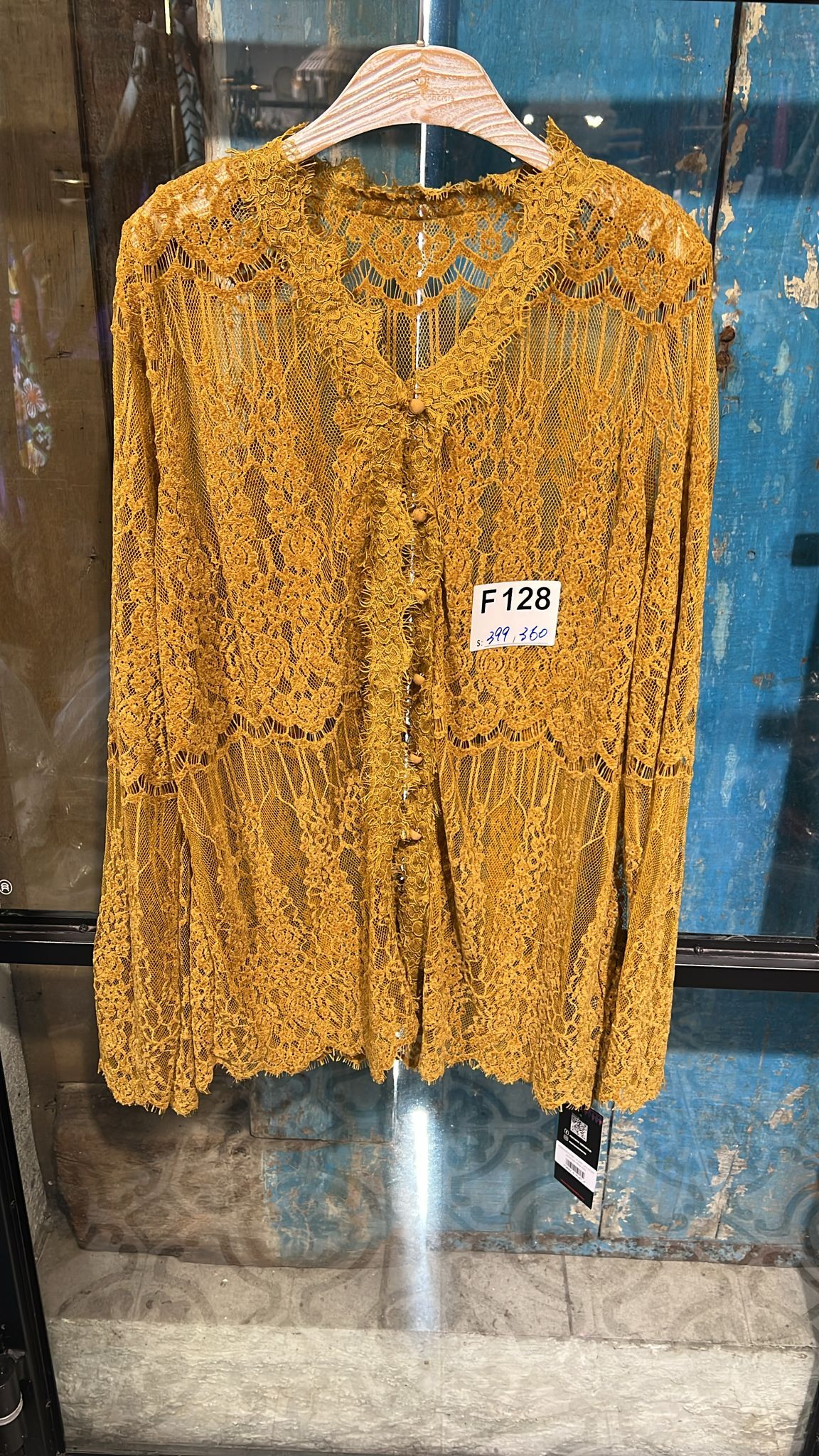 [訂貨約10天]  Macrame lace jacket KOR0216 - F128 (0223live)