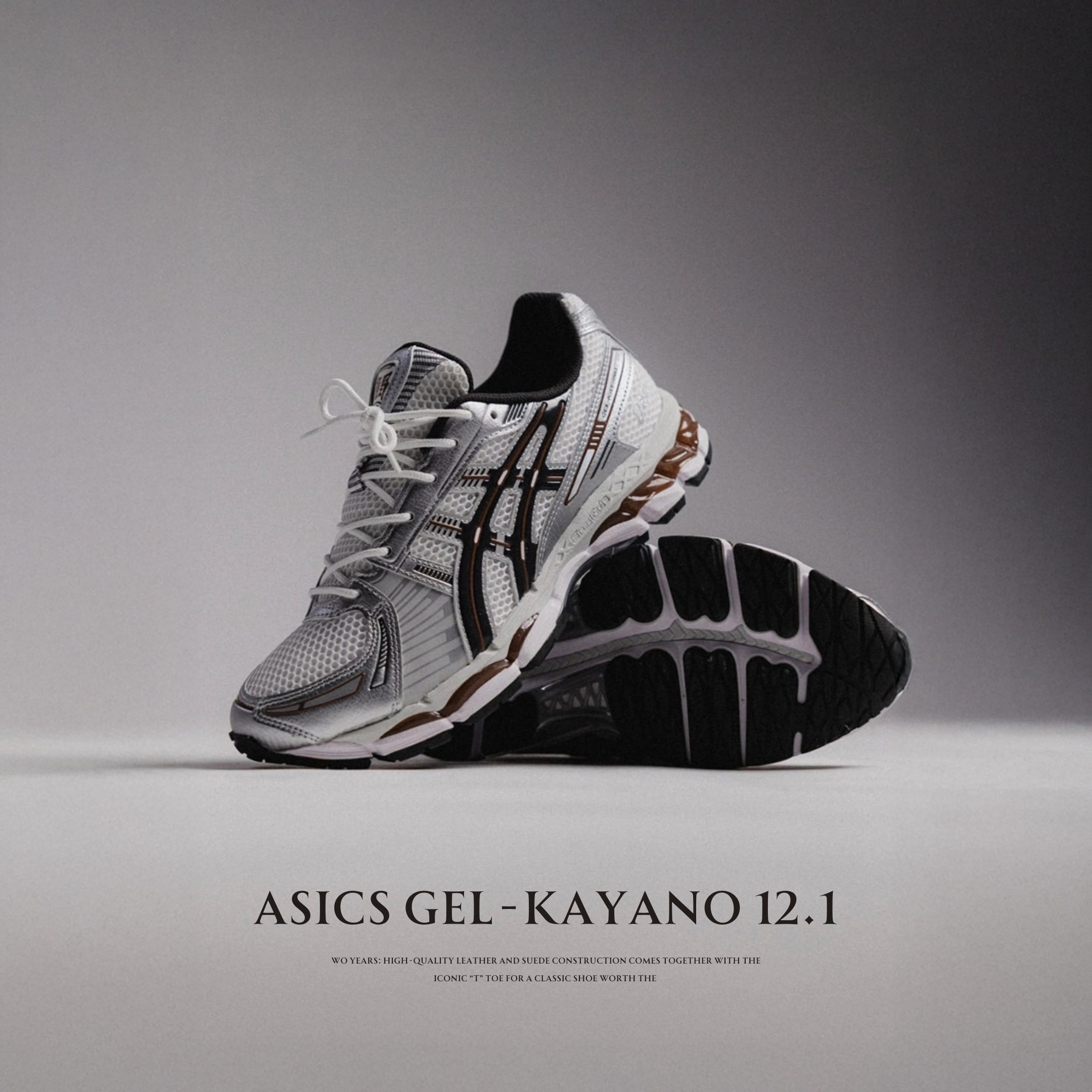 NICEDAY 代購 Asics GEL-Kayano 12.1 白銀 銀棕 棕 銀白 復古 慢跑 復古 科技 1203A759-104