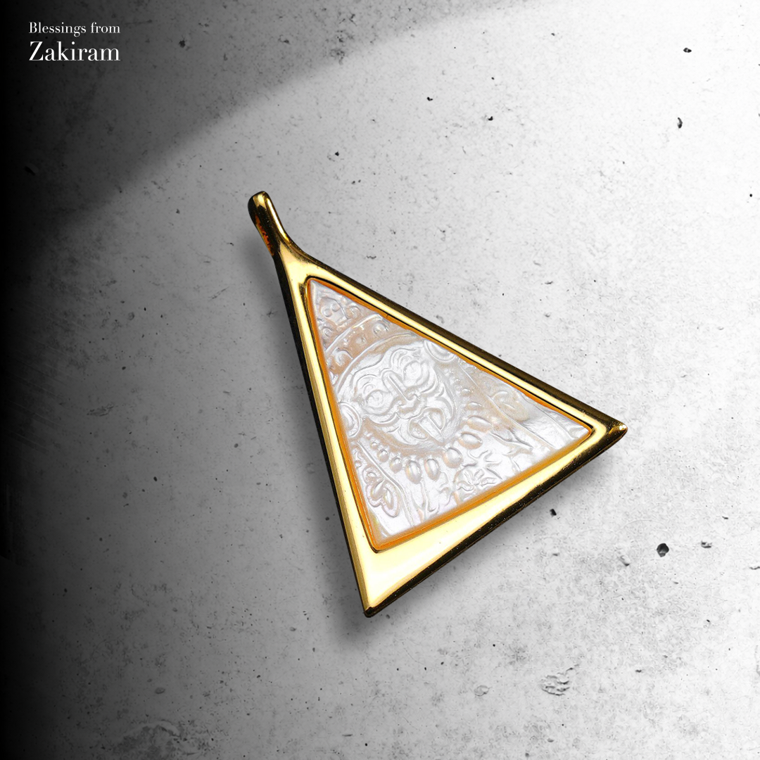 扎基拉姆 白貝母雕刻 吊墜