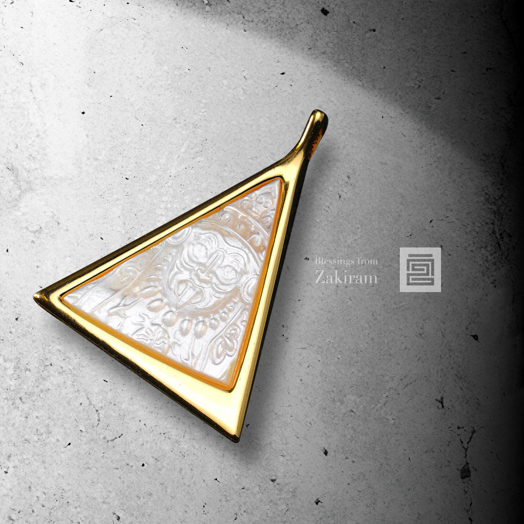 扎基拉姆 白貝母雕刻 吊墜