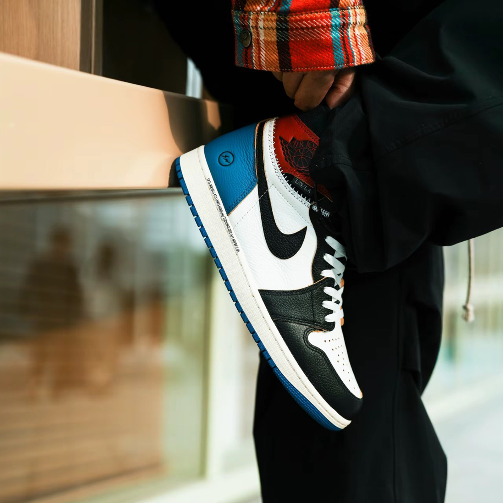 三方聯名 Fragment x Union x Air Jordan 1 AJ1 High OG Varsity Red/Sport Royal 藍黑紅 閃電 藤原浩 IO7847-002