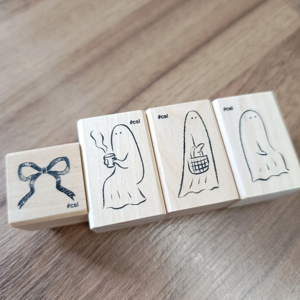 日本KODOMONOKAO I❤STAMP 手帳印章 蝴蝶結/幽靈