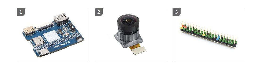 樹莓派 CM4 Nano 超迷你擴充板,C型,出貨清單