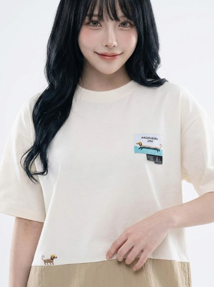 日本預訂 graniph GH Nagasugiruinu New York Time | Big silhouette T-shirt