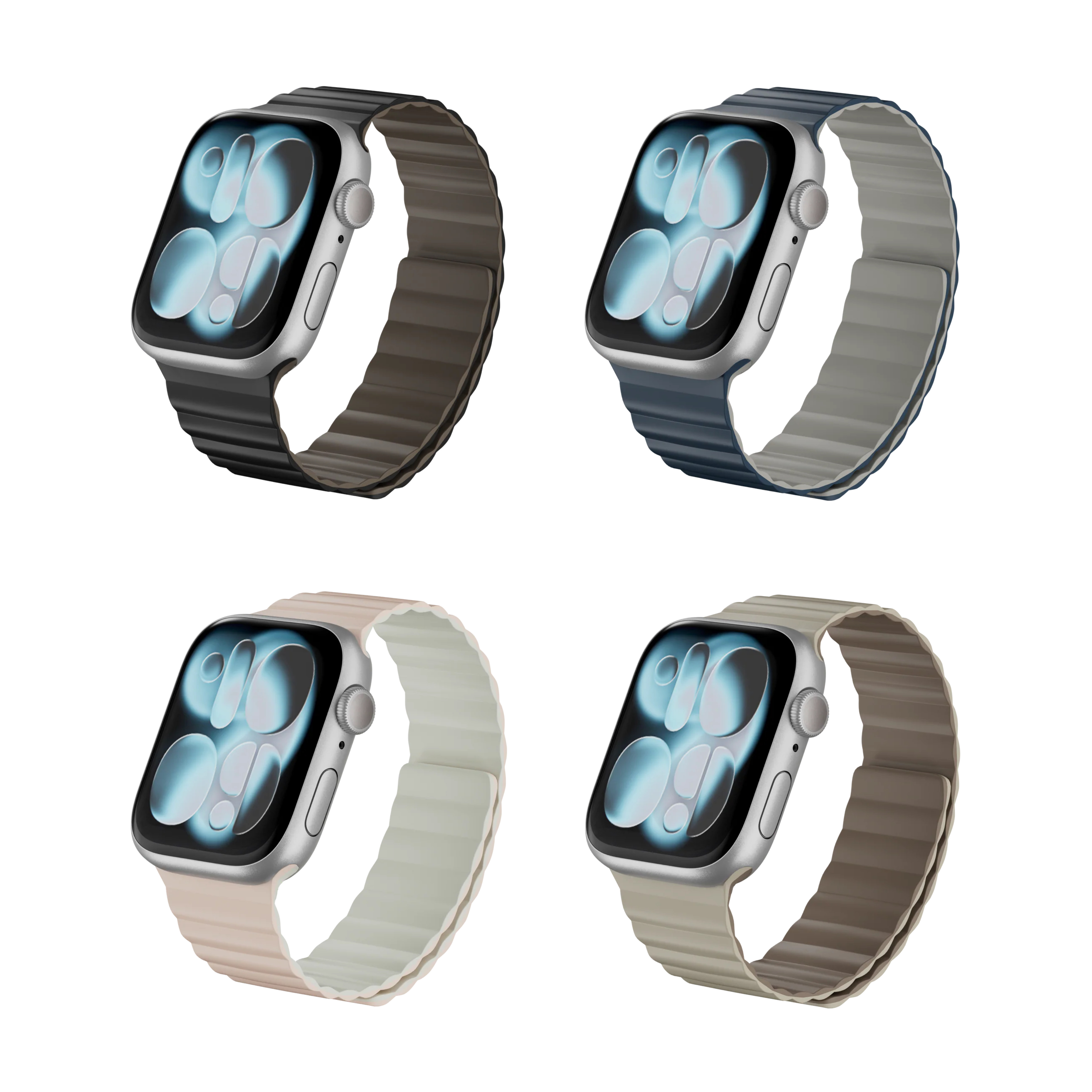 MagEasy Apple Watch 44/45/46/49mm Skin Duo 磁吸矽膠防水錶帶