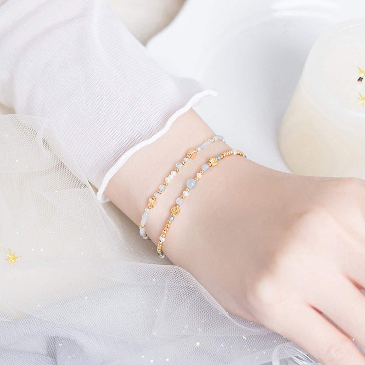《滿額贈》今夜星辰 – 3月誕生石 – 手鍊