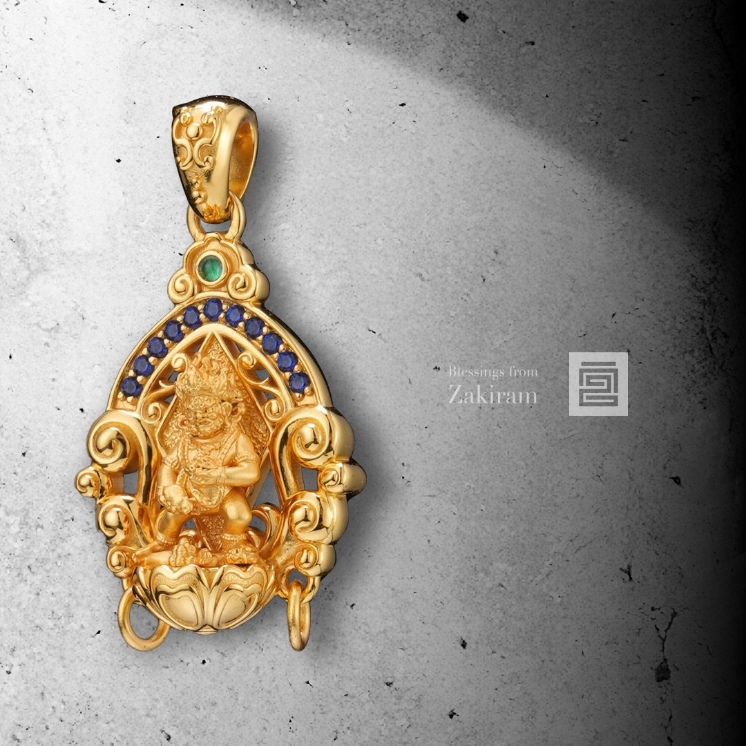 靈赫宮 黑財神 金尊蓮花吊墜