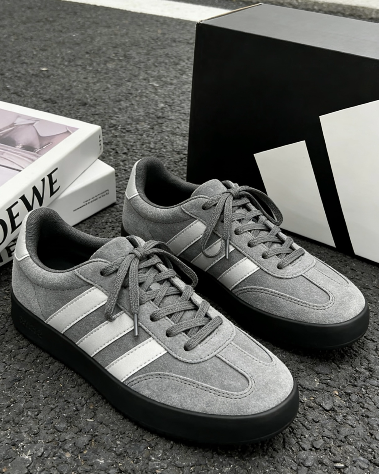 Adidas Barreda 復古深灰 麂皮 低筒休閒鞋 德訓鞋 男女鞋