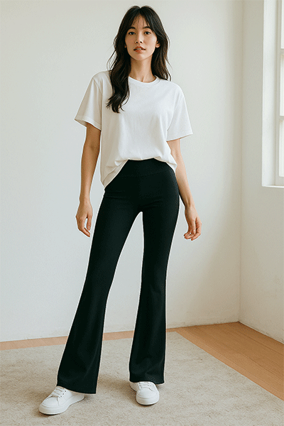 運動喇叭褲日常休閒穿搭提案