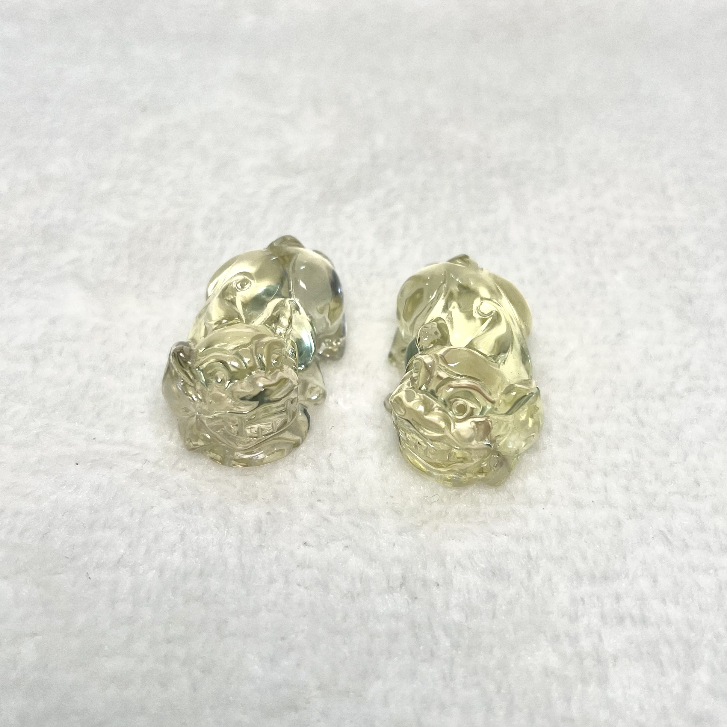 黃水晶貔貅(一對) #A724B