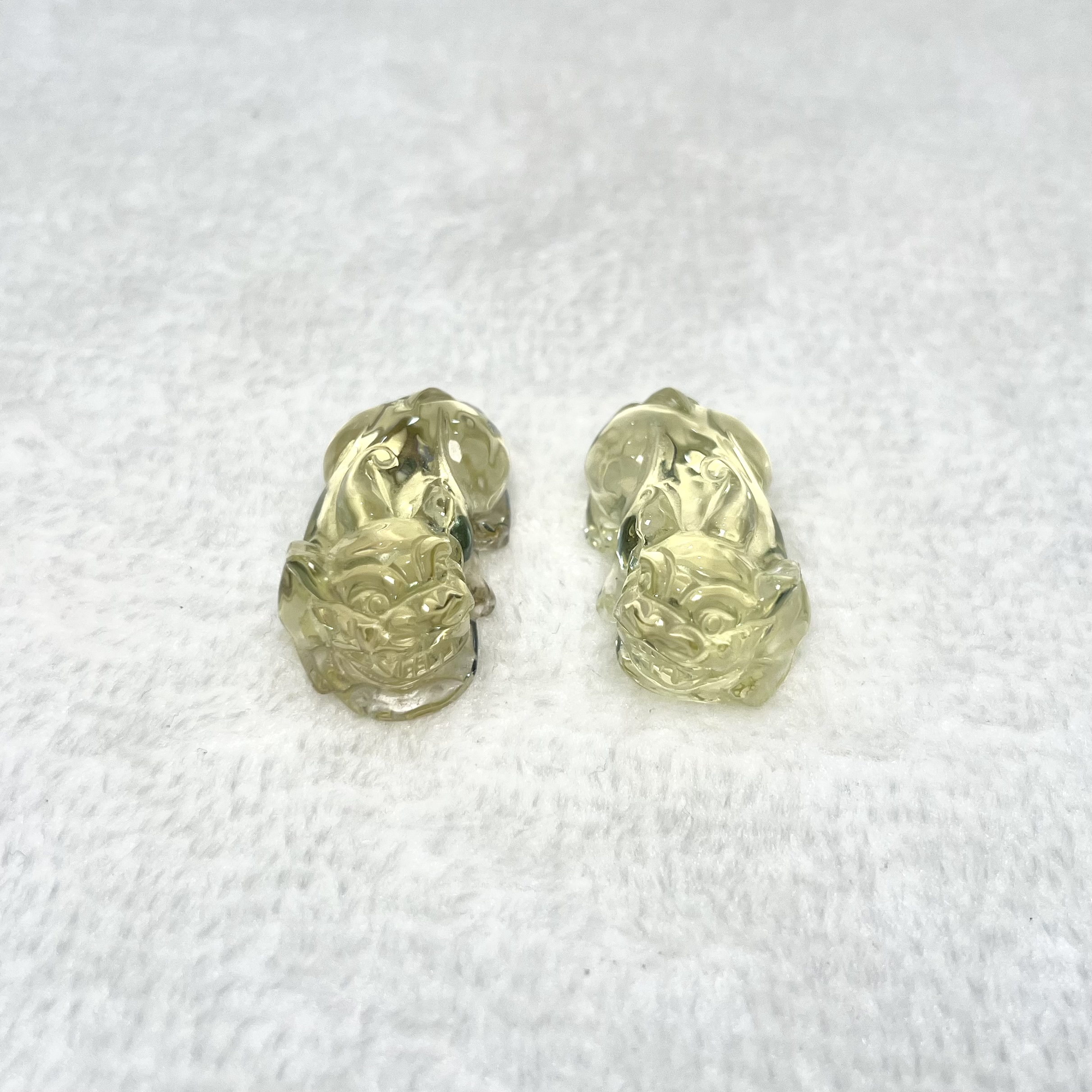 黃水晶貔貅(一對) #A724A