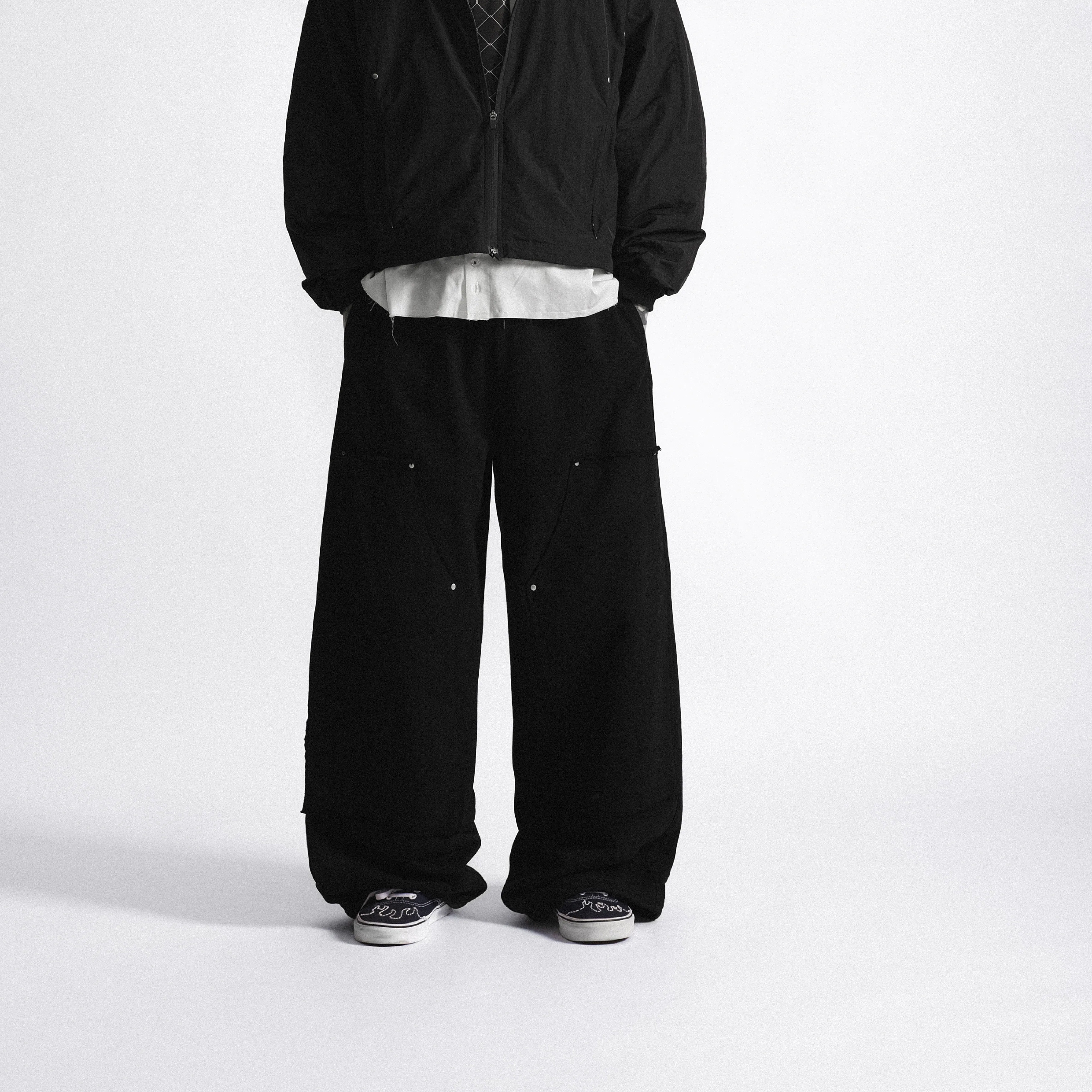 Wall Of Sound "BLACK" Double Knee Sweat Pants