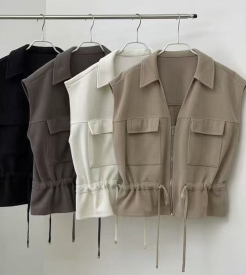 翻領抽繩縮腰上衣