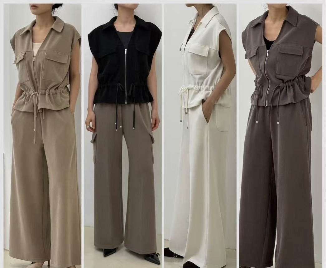 翻領抽繩縮腰上衣