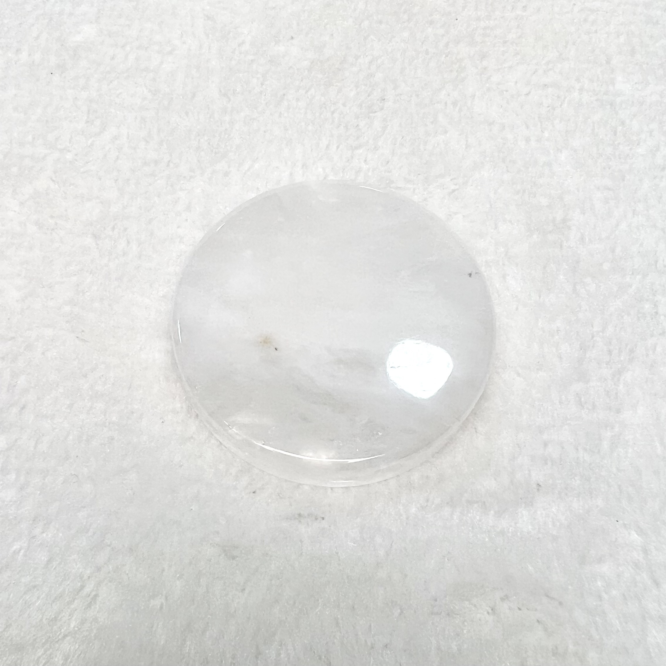 迷你圓形白水晶碟 #H792