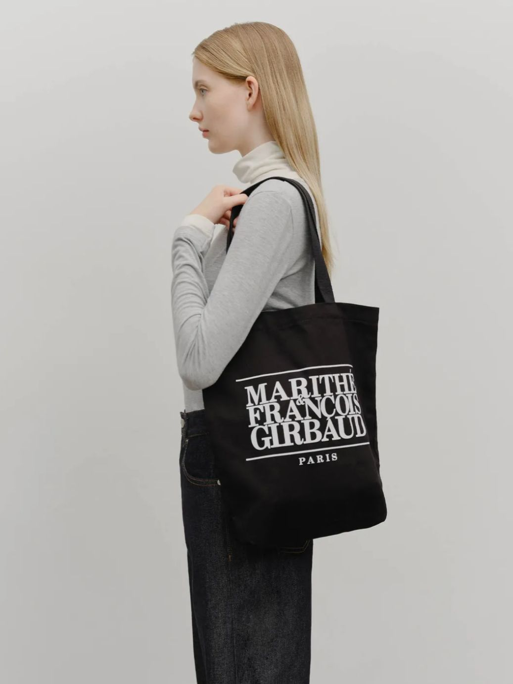 MARITHE FRANCOIS GIRBAUD Classic Logo Eco Bag(Black)