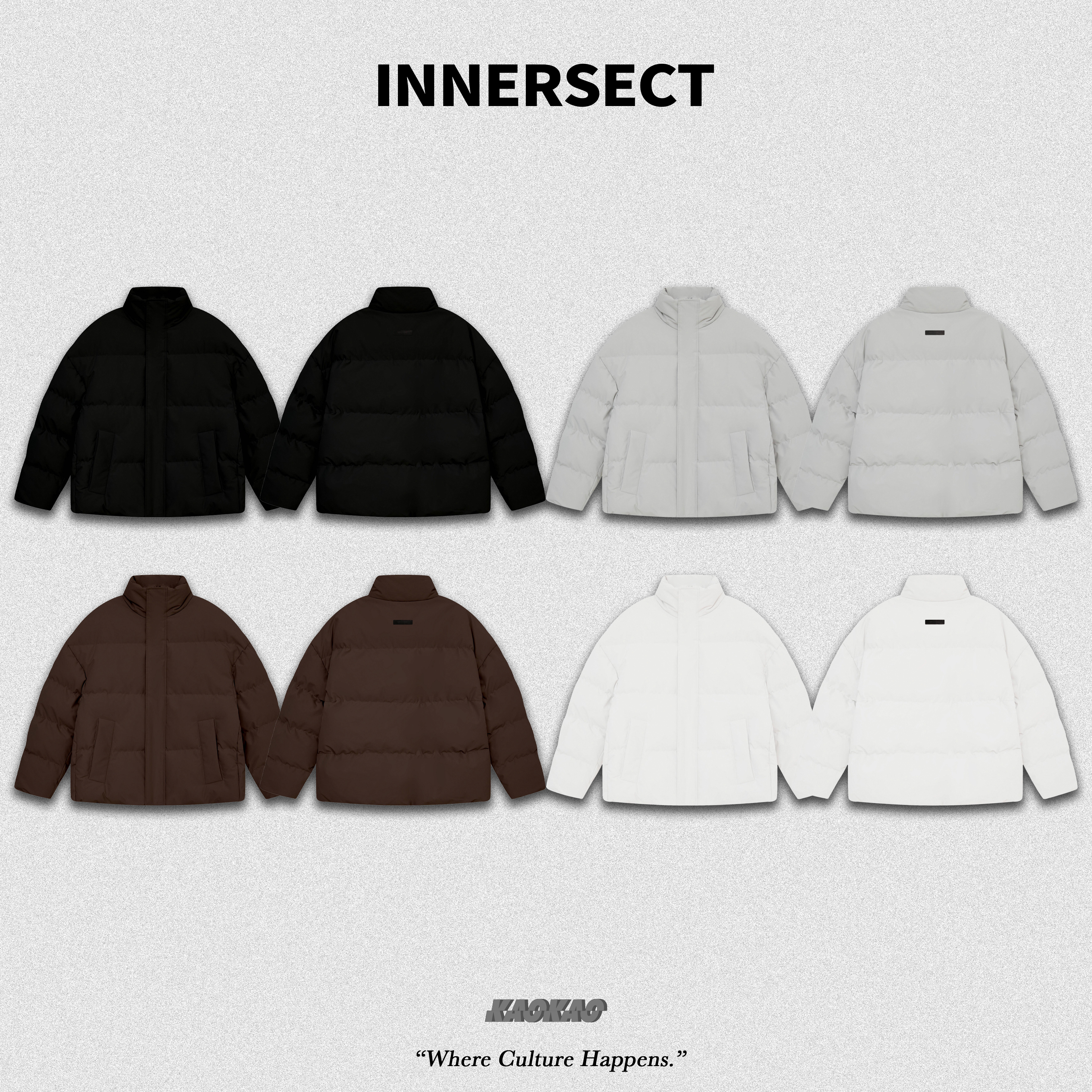 預購4/25抵台 INNERSECT 三生萬物 FOG ESSENTIALS 麵包棉服外套【INN24FWTCP322】