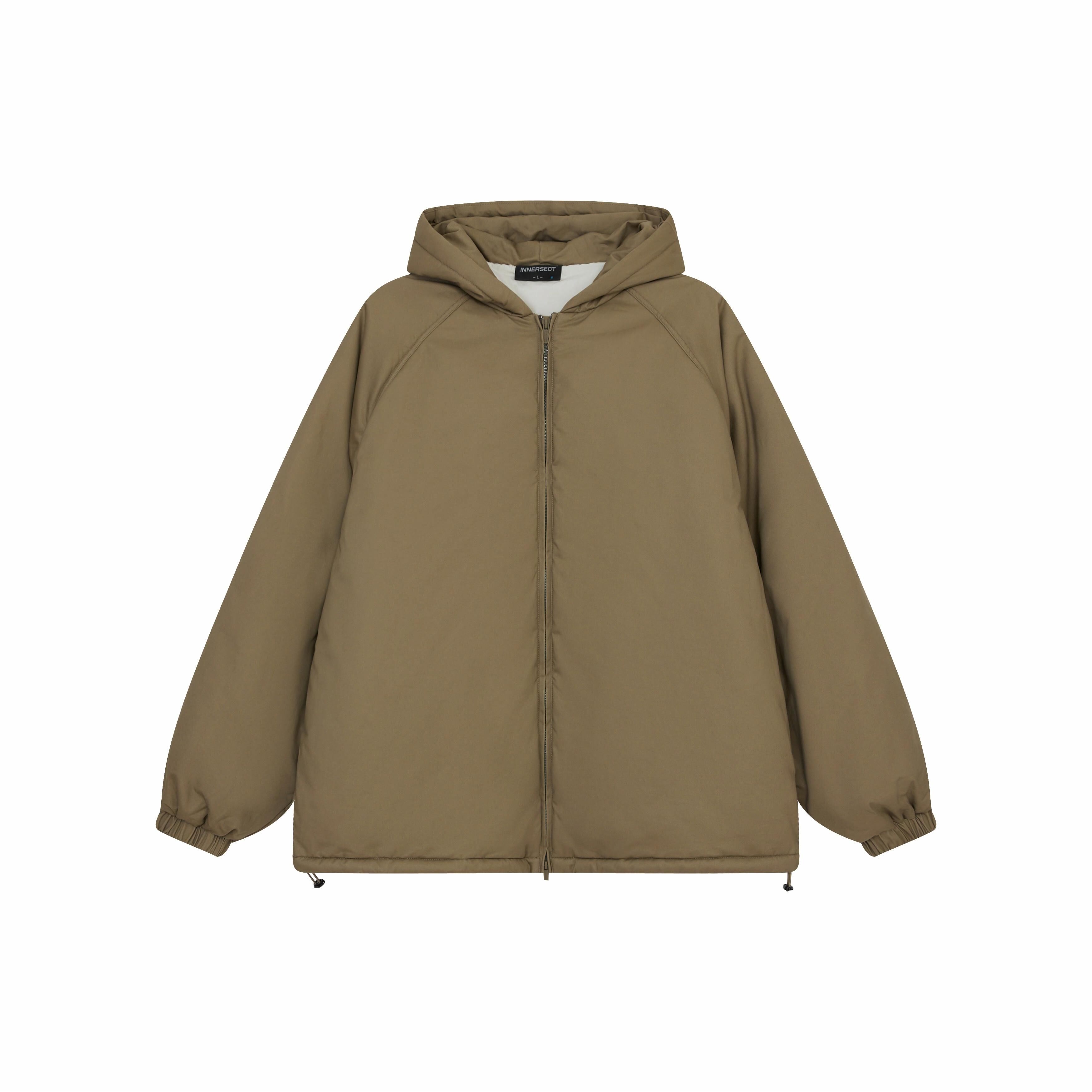 預購4/25抵台 INNERSECT  「咖啡色」 素面鋪棉連帽外套 防潑水【INN24FWTCP148】