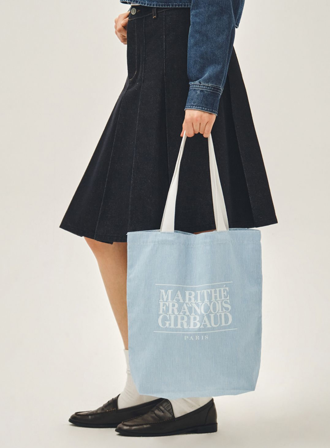 MARITHE FRANCOIS GIRBAUD Classic Logo Eco Bag(Stripe)